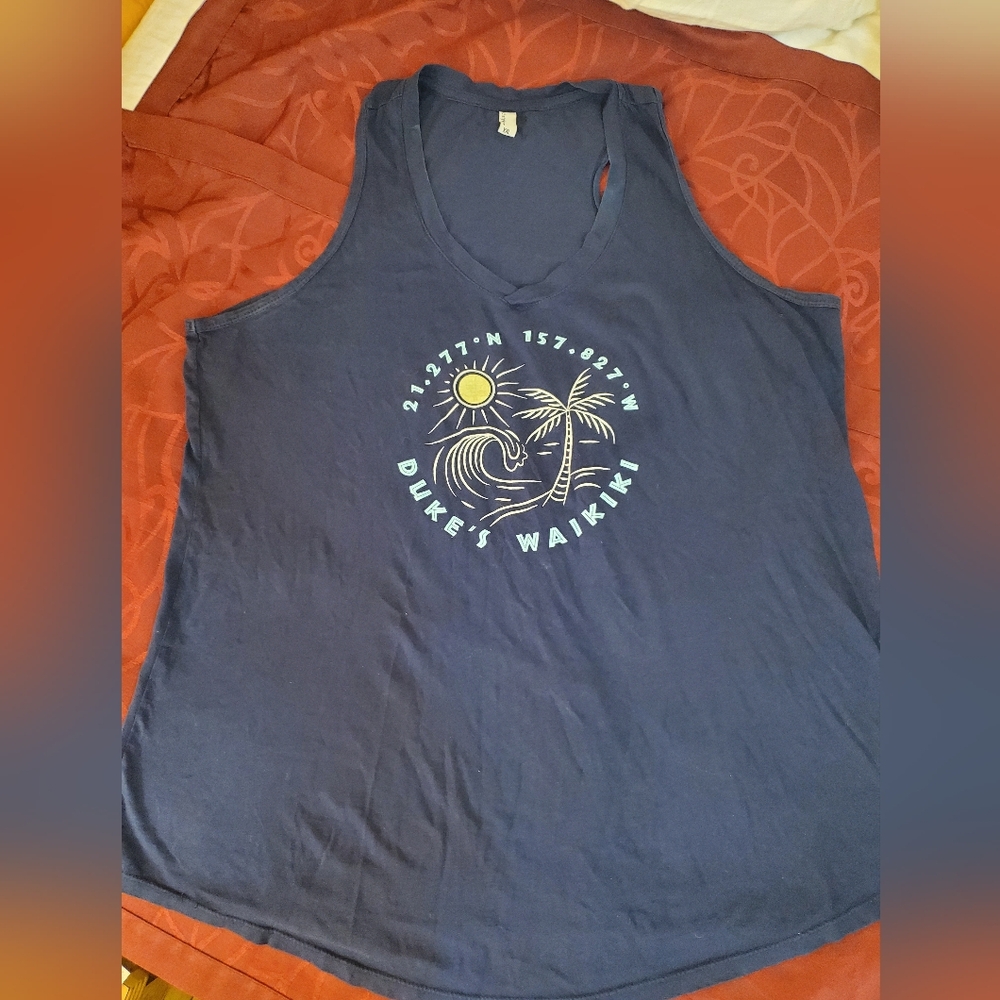 Dukes Waikiki Navy Racerback Tank Top XXL